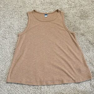 Old Navy Luxe Brown Ribbed Tank Top